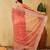 Pink floral embroidered supernet saree