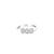 Touch925 eternal circles silver ring with three cz stones in 925 purity for women