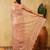 Peach floral embroidered saree