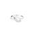 Touch925 serene cz elegance silver ring with leaf design in 925 purity for women