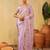 Lavender embroidered chiffon saree