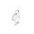Touch925 serene cz elegance silver ring with leaf design in 925 purity for women