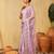 Lavender embroidered chiffon saree