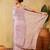 Lavender embroidered chiffon saree