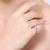 Touch925 serene cz elegance silver ring with leaf design in 925 purity for women