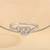 Touch925 syncing hearts silver ring with triple cz stones in 925 purity for women