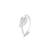 Touch925 syncing hearts silver ring with triple cz stones in 925 purity for women