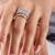 Touch925 vertical stone silver eternity ring in 925 purity for women