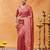Pink embroidered organza saree