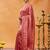 Pink embroidered organza saree