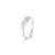 Touch925 eternal embrace silver ring with single cz stone in 925 purity for women