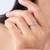 Touch925 eternal embrace silver ring with single cz stone in 925 purity for women