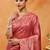 Pink embroidered organza saree