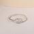 Touch925 linked radiance silver ring with cz stones in 925 purity for women