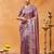 Purple embroidered organza saree