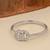 Touch925 linked radiance silver ring with cz stones in 925 purity for women