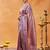 Purple embroidered organza saree