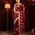 Marron embroidered chiffon saree