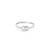 Touch925 linked radiance silver ring with cz stones in 925 purity for women