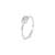 Touch925 linked radiance silver ring with cz stones in 925 purity for women