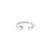 Touch925 shimmer two stone silver ring with cz accents in 925 purity for women
