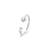 Touch925 shimmer two stone silver ring with cz accents in 925 purity for women