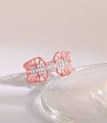 Touch925 enchanting harmony silver ring with rose gold accents in 925 purity for women