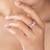 Touch925 enchanting harmony silver ring with rose gold accents in 925 purity for women