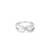 Touch925 elegant infinity silver ring with cz stones in 925 purity for women