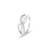 Touch925 elegant infinity silver ring with cz stones in 925 purity for women