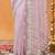Lavender floral embroidered silk blend saree