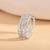 Touch925 elegance enchantment silver ring with rose gold plating in 925 purity for women