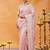 Pink women embroidered saree