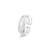 Touch925 elegance enchantment silver ring with rose gold plating in 925 purity for women