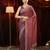 Lavender beads and stones embellished saree