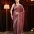 Lavender beads and stones embellished saree
