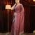 Lavender beads and stones embellished saree