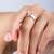 Touch925 sparkle twin silver ring with dual cz stones in 925 purity for women