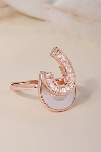 Touch925 grace curved silver ring with beaded detailing in 925 purity for women