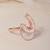 Touch925 grace curved silver ring with beaded detailing in 925 purity for women