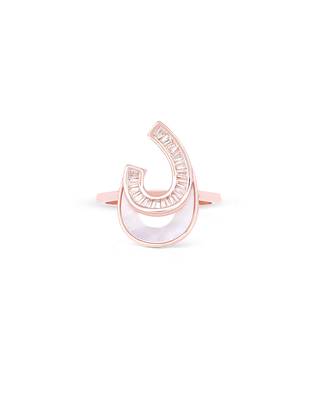 Touch925 grace curved silver ring with beaded detailing in 925 purity for women 2