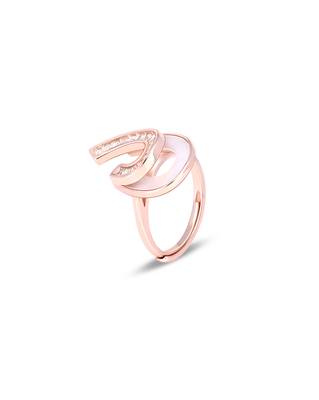Touch925 grace curved silver ring with beaded detailing in 925 purity for women 3