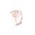 Touch925 grace curved silver ring with beaded detailing in 925 purity for women