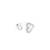 Touch925 two heart silver ring with cz stones in 925 purity for women