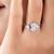 Touch925 two heart silver ring with cz stones in 925 purity for women