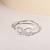 Touch925 loop infinite silver ring with central cz stone in 925 purity for women