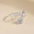 Touch925 whispering leaf silver ring with cz stone in 925 purity for women