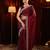 Rose beads and stones embellished saree