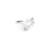 Touch925 whispering leaf silver ring with cz stone in 925 purity for women