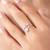 Touch925 whispering leaf silver ring with cz stone in 925 purity for women